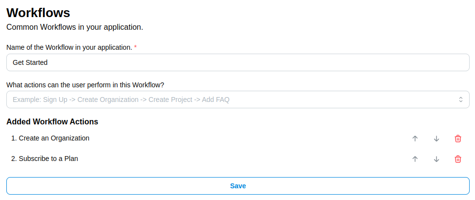 Add Workflow Form