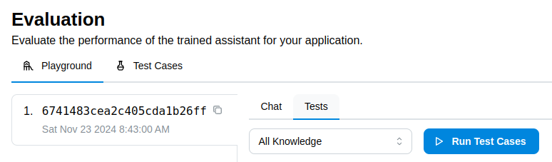 Tests Tab