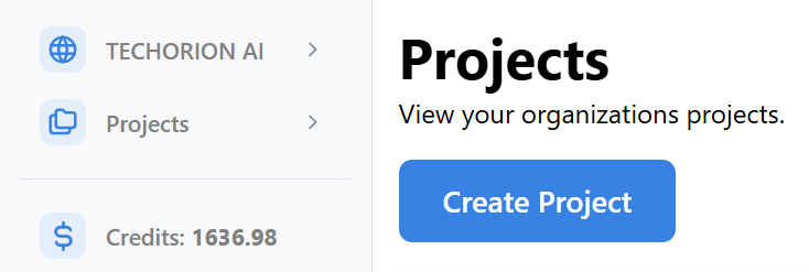 Projects List Page