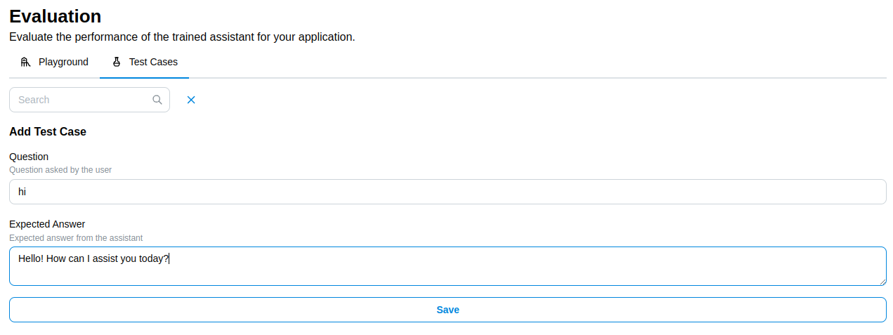 Add Test Case Form