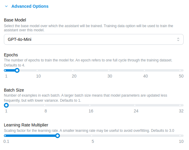 Advanced Options